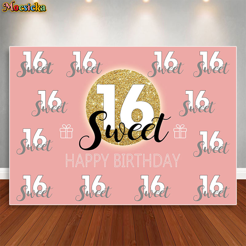 Dessert Table Backdrop - 모크시카 스위트 16 생일 배경 파티