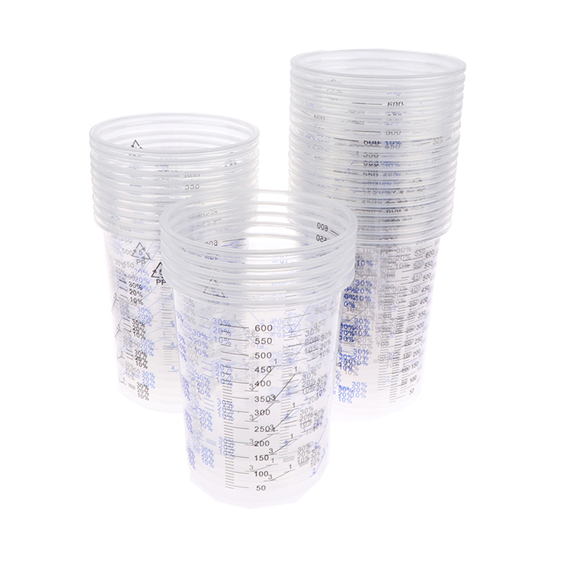 Plastic Cup 50Pcs - 페인트 혼합 보정 컵 플라스틱 컵,