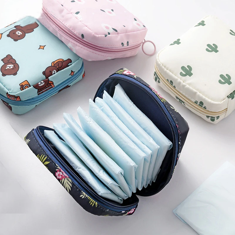 Napkin Folding Set - 여성용 소형 화장품 가방 세트, 지퍼