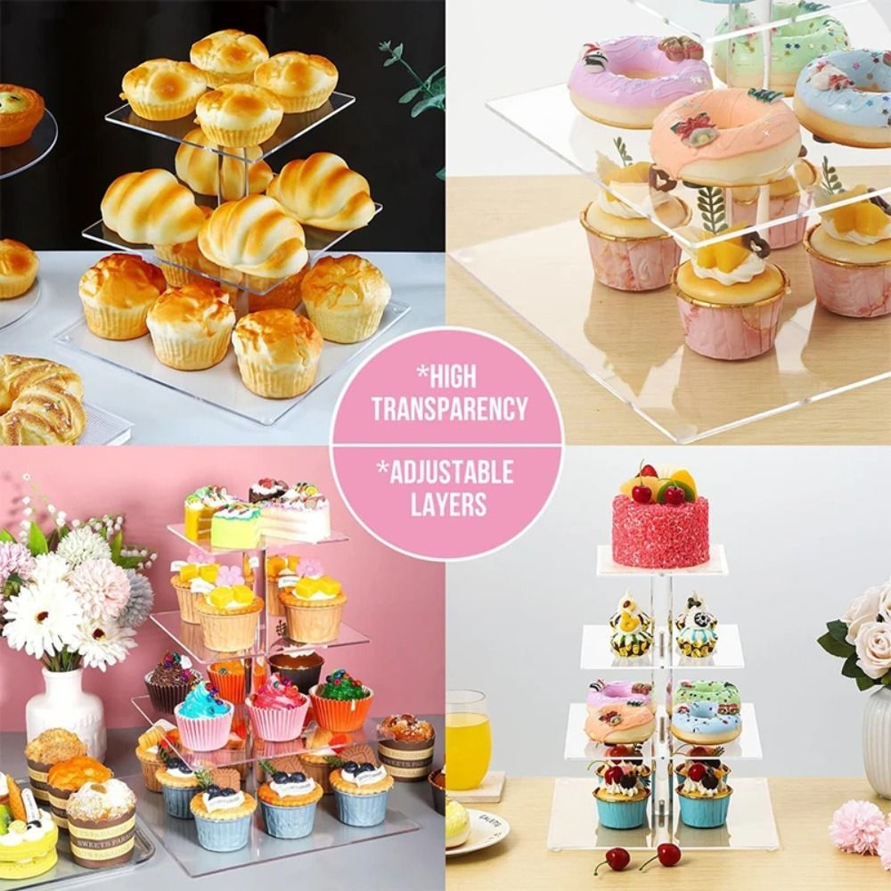 투명 아크릴 컵케이크 스탠드 분리형 디자인 3/4/5단 - Cupcake Stand Tier 리뷰 및 가격