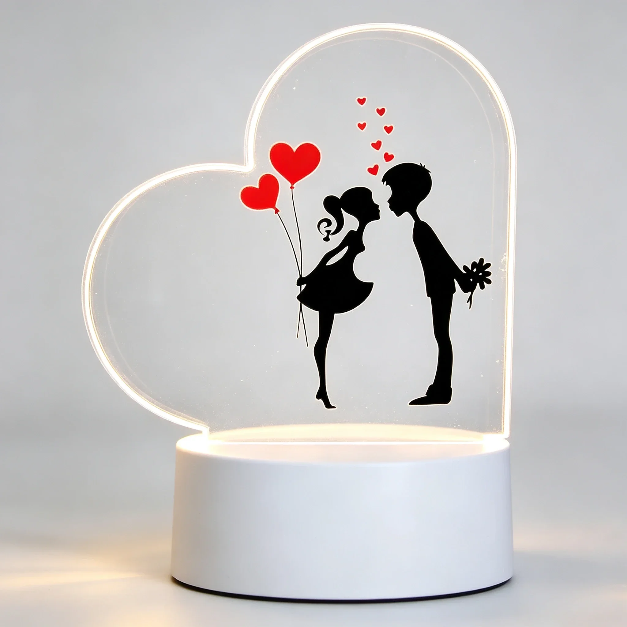 하트 아크릴 3D 무드등 키스하는 커플 하트 풍선 &  - Led Balloon Light 리뷰 및 가격