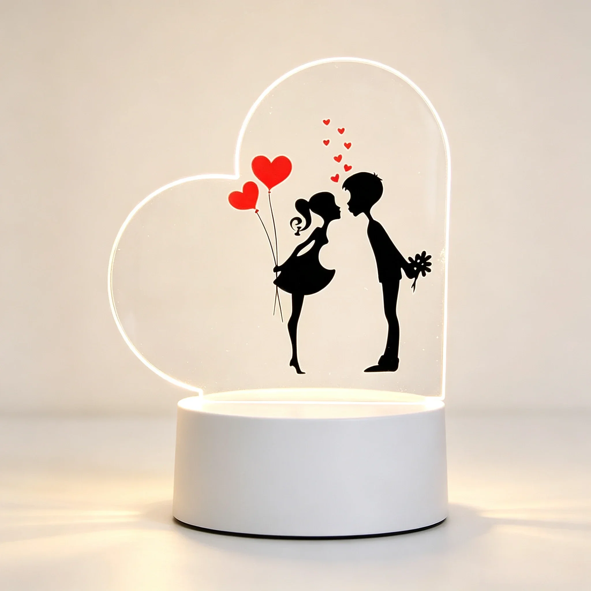 하트 아크릴 3D 무드등 키스하는 커플 하트 풍선 &  - Led Balloon Light 리뷰 및 가격