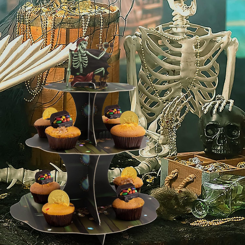 해골 해적 컵케익 스탠드 계층 스탠드 디저트 디스플레이 - Cupcake Stand Tier 리뷰 및 가격