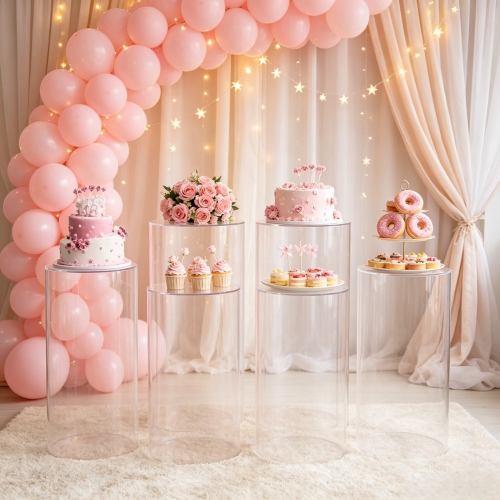 3/5개입 흰색 원형 받침대, 웨딩 파티용 원형 기둥, - Dessert Table Backdrop 리뷰 및 가격