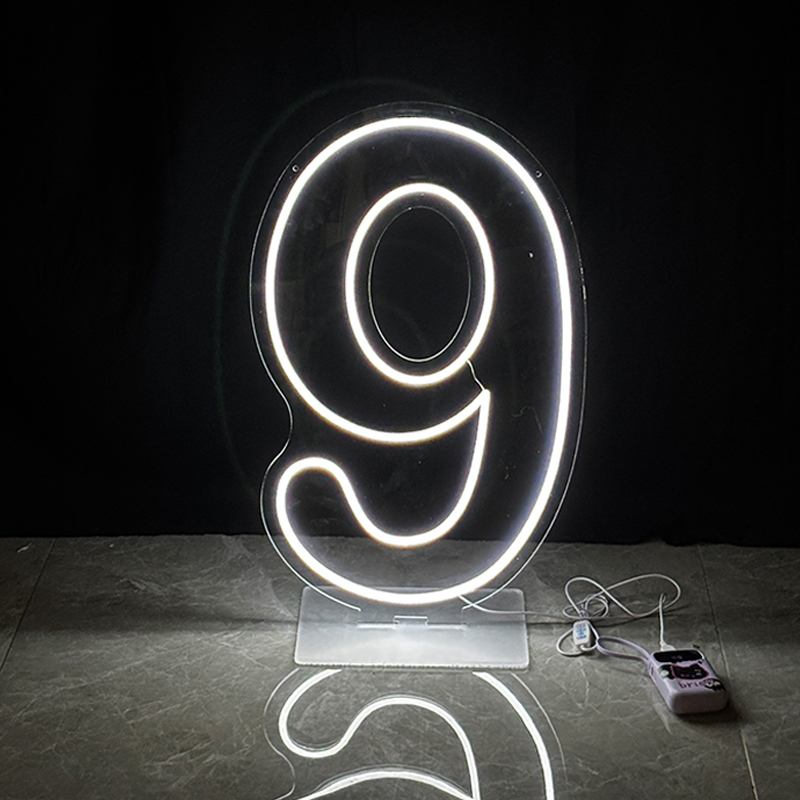 60CM 대형 숫자 네온사인 LED 디지털 네온 조명  - Neon Sign Party 리뷰 및 가격