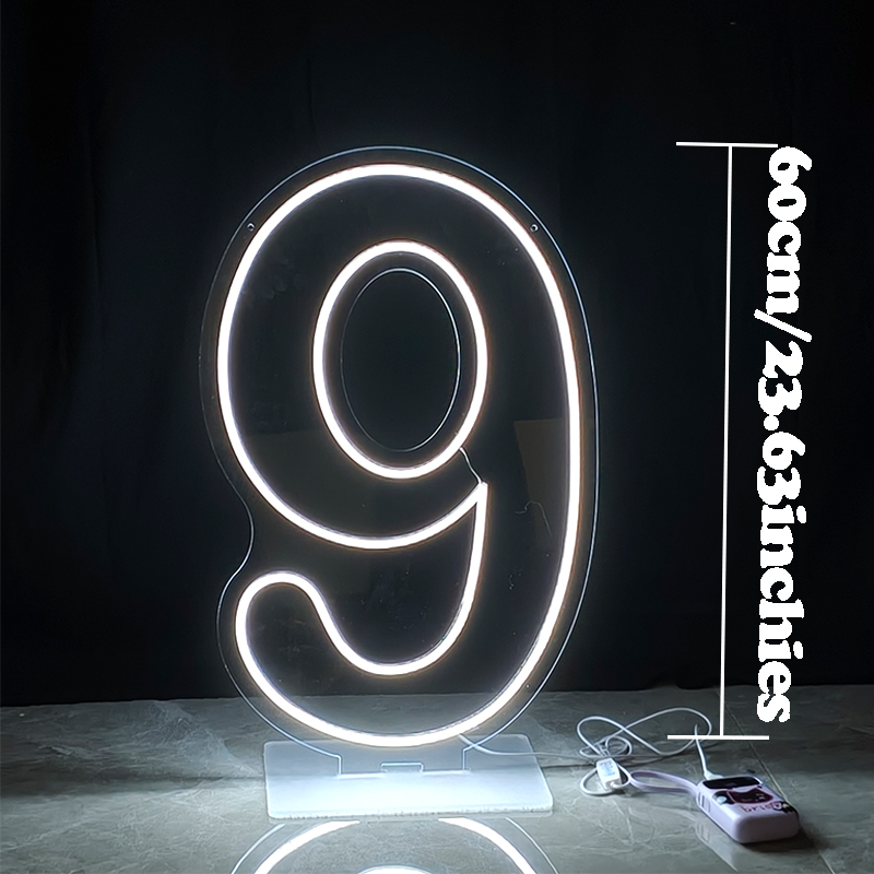60CM 대형 숫자 네온사인 LED 디지털 네온 조명  - Neon Sign Party 리뷰 및 가격