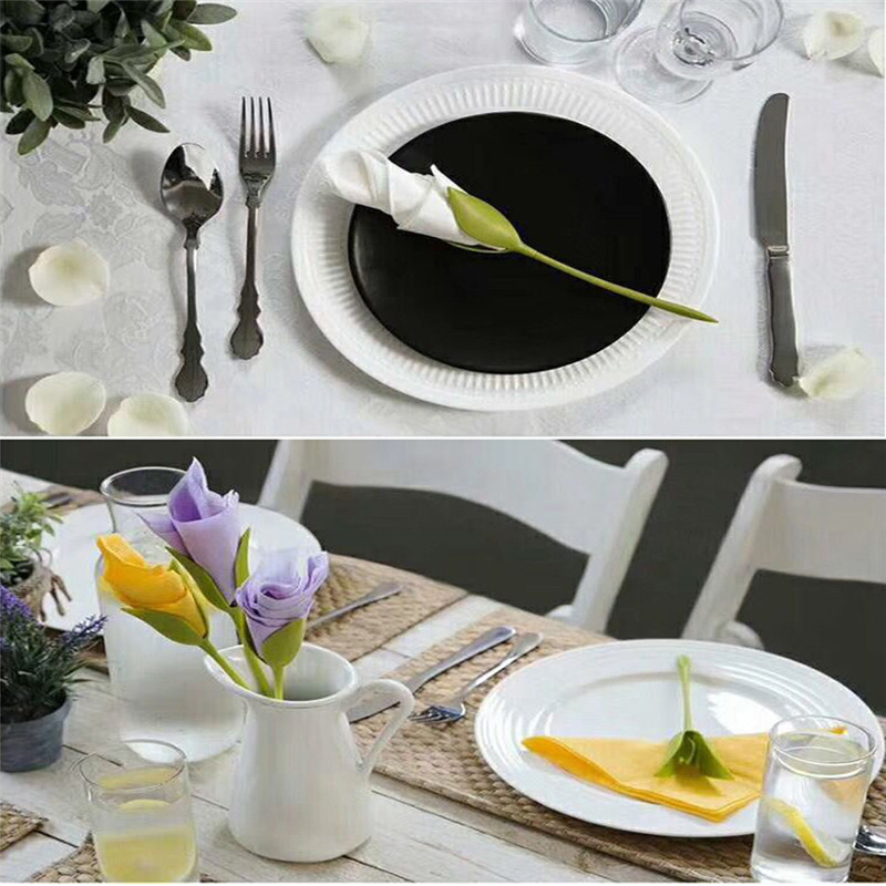 종이로 접은 장미 냅킨 꽃 장식 도구, 로맨틱한 테이블 - Napkin Folding Set 리뷰 및 가격