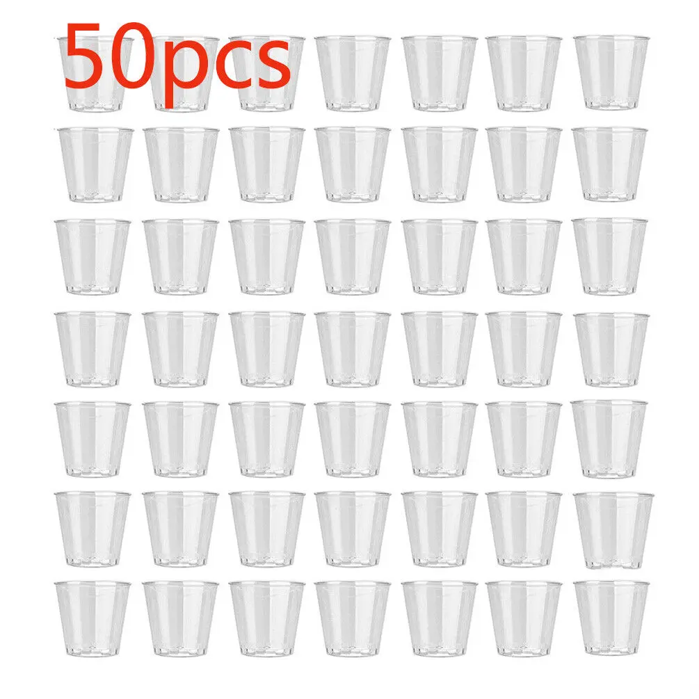 35ml 50 X 투명 플라스틱 젤리 컵 일회용 샷 텀 - Plastic Cup 50Pcs 리뷰 및 가격